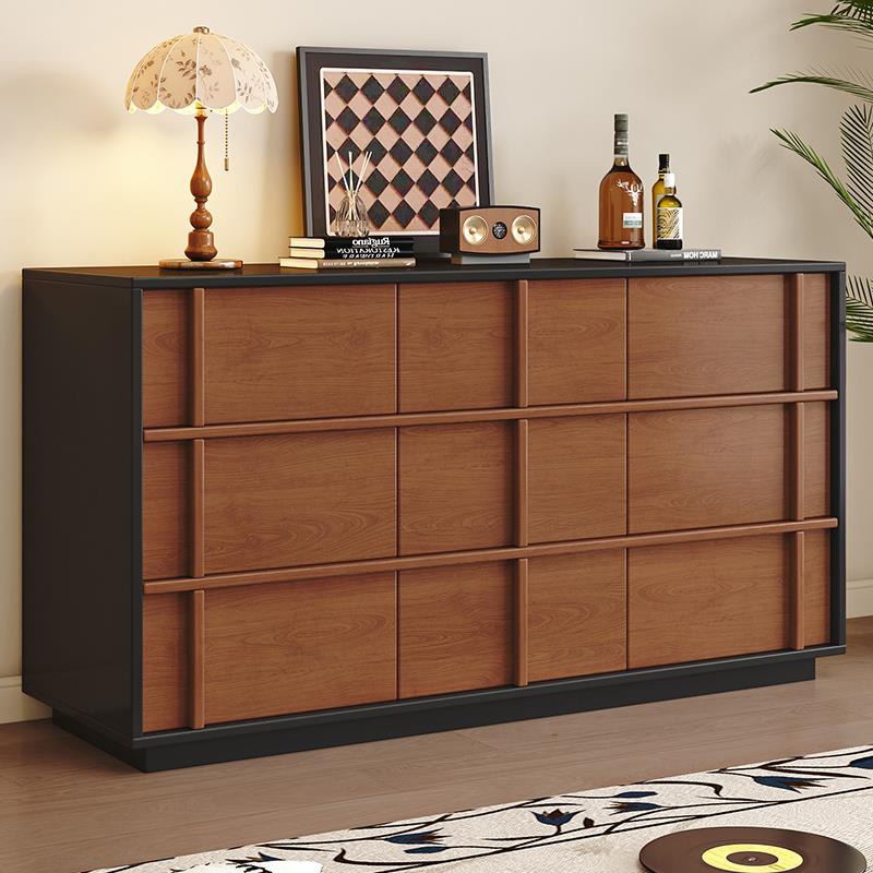 中古风实木斗靠墙纳六斗客厅玄关储物抽屉卧室收纳柜九斗柜餐边柜