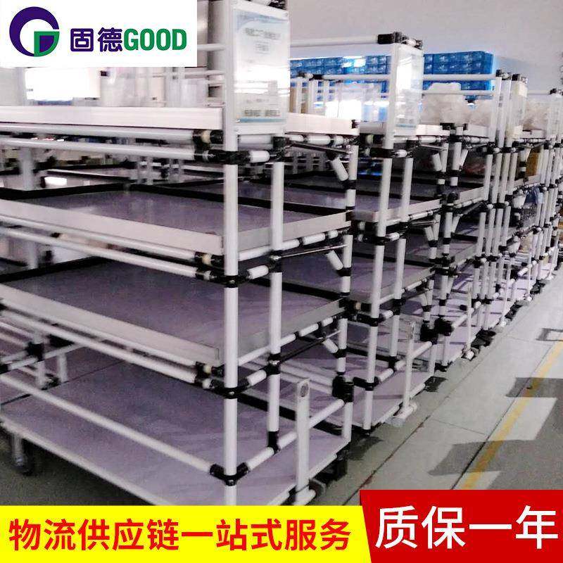 厂家供应线棒翻板料架翻板周转车 精益管线棒仓储气动弹簧台车