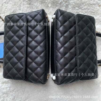 新款handle蜥蜴手柄荔枝纹单肩斜挎链条手提包cf憨豆包方胖子mini