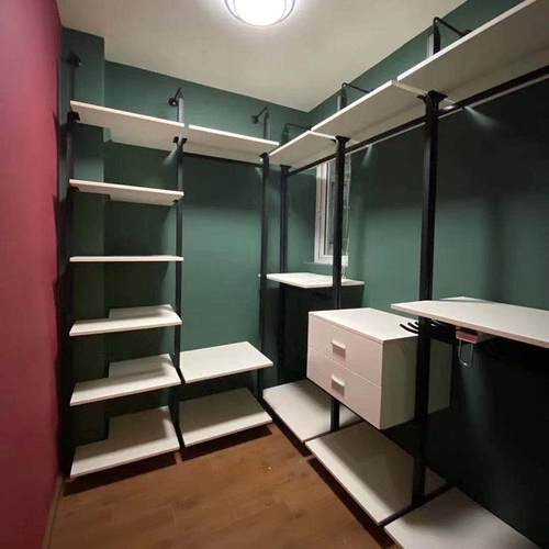 金属网红简易铝合金开放式转角组装衣柜简约现代别墅衣帽间架