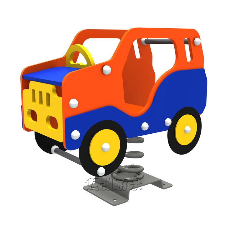 户外小区弹簧摇马木马儿童PE板摇摇乐卡通跷跷板公园景区游乐设施