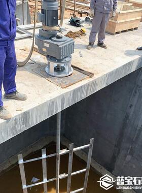 PAC反应池搅拌机框式JBK-1500/30-5.5/S碳钢衬塑慢速絮凝搅拌器