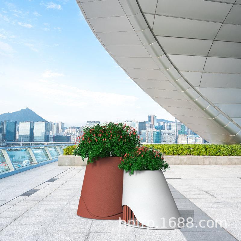玻璃钢花盆售楼部样板房户外落地组合异形花箱现代简约种植大花缸