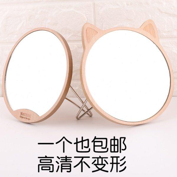 桌面子镜 学生宿舍梳妆镜单面化妆镜 大号木质美容镜台式高清新款,家庭/个人清洁工具,随身化妆镜,淘宝优惠券,粉丝福利购,淘宝优惠卷