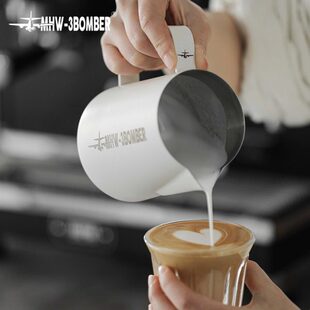 -缸炸 45060MHW轰拉花/尖嘴打0m不锈钢拉花杯BOM3ERl 咖啡奶机缸B