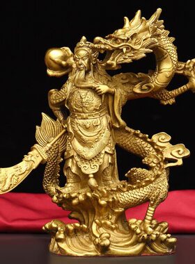 纯铜雕像黄铜铜关摆件关公包邮神像财神关公爷武圣关羽武二