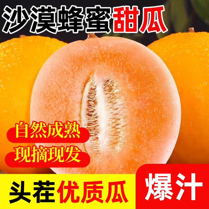 甘肃民勤蜜瓜沙漠蜜瓜黄河哈密瓜甜瓜香脆冰糖八月瓜水果新鲜当季