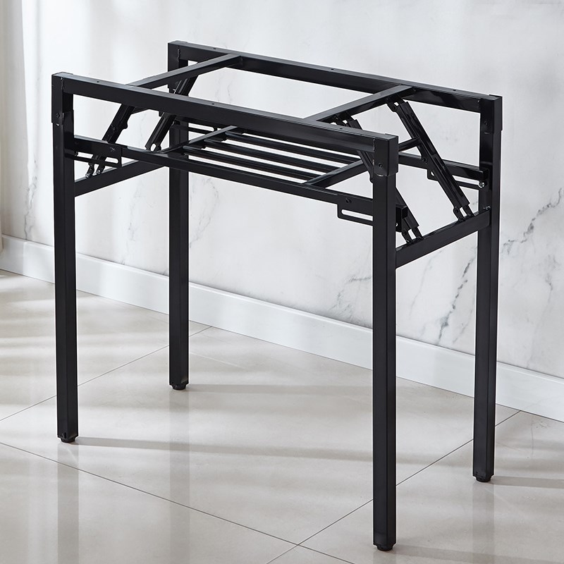 加厚桌子腿支架长方形折叠桌架子支撑架I桌脚简易加厚铁艺弹簧桌