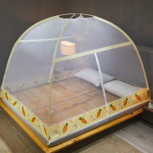 免安装 送风扇 蒙古包蚊帐可挂风扇学生宿舍支架魔术防蚊纱帐家用
