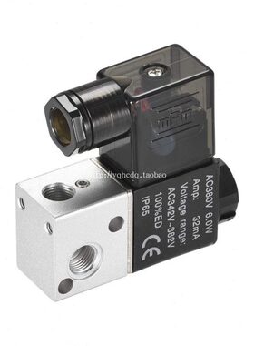 三通324v分v220电磁阀牙二1 6V0位-     电磁阀12V1