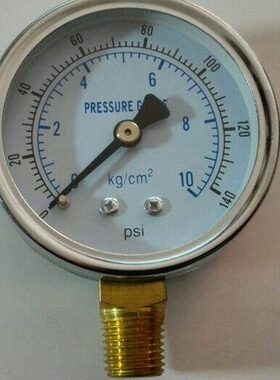 直0/㎜ 黑色喷漆外壳压力00g- 铜G1 psi径k4- 60螺纹压力表14Z10