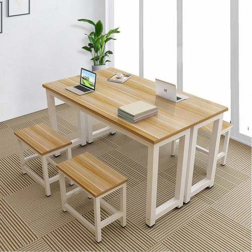 现代简约家用长条桌培训班辅导班双层学习桌中小学生课桌椅双人