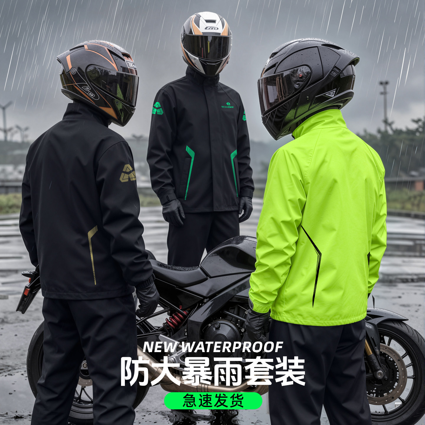 防暴雨骑行套装外卖骑手
