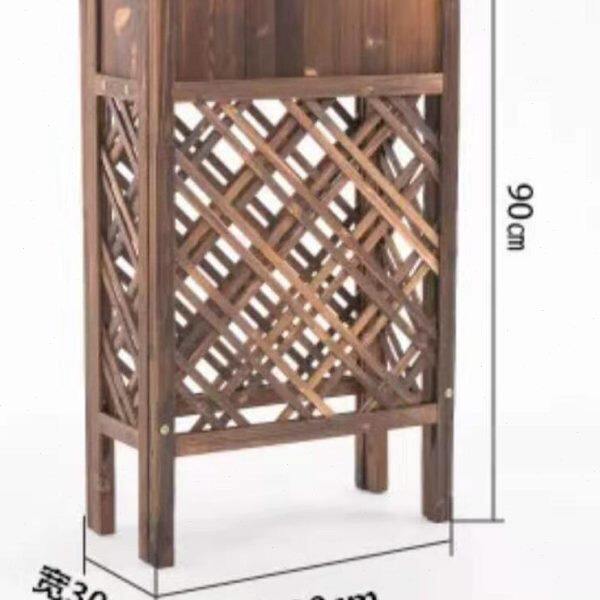 饭店餐厅隔断花箱户外篱笆碳化木栅栏庭院阳台屏风防腐围墙挡绿植