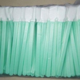 无尘净化无纺布棉签激光擦拭布棒 玻璃聚酯纤维无尘布头杆长125MM