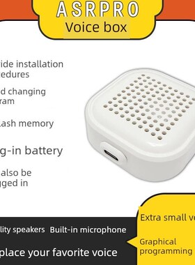 ASRPRO语音模块外壳款 天问AI智能语音识别 4M闪存 DIY自定义音频