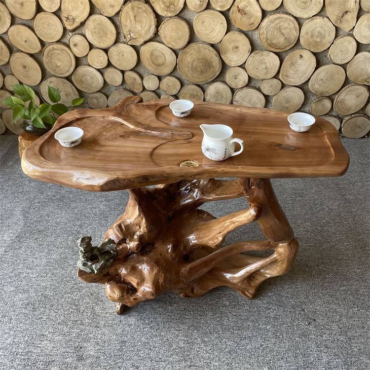 需定制根雕茶桌限时特价手工树根茶台中式禅意自然肌理家用商用原
