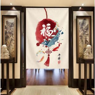 门帘隔断遮挡帘子卧室门口免打孔挂布半短帘杂物房间家用过道遮丑