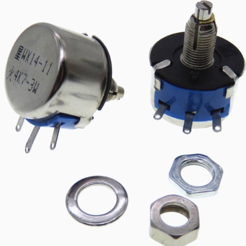 WX14-11（带锁颈）单圈线绕电位器3W 1K 2K2 4K7 10K 20K 22K