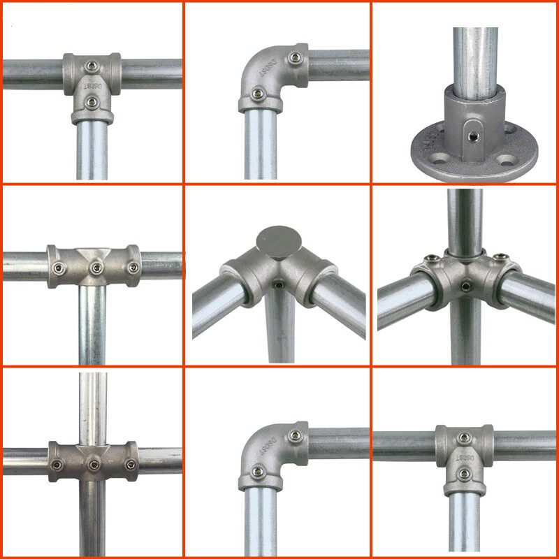 需定制圆管连接件固定件4/6分钢管卡扣免焊镀锌管接头20mm25/32管