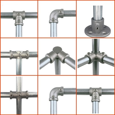 需定制圆管连接件固定件4/6分钢管卡扣免焊镀锌管接头20mm25/32管