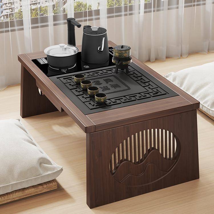 需定制榻榻米矮茶桌日式茶几实木小桌子飘窗折叠阳台炕桌茶台烧水