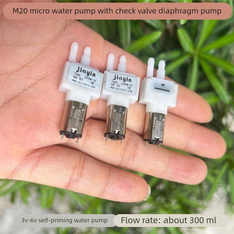 超迷你微型直流DC3V-6V自吸液体泵 M20电机 微型隔膜水泵带止回阀