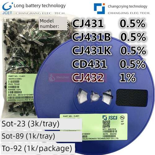 长电长晶CJ431 0.5% CJ432 1% SOT23 SOT89 TO92 CD431 CJ431B/K