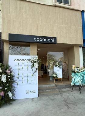 需定制L型门头黑色镂空灯箱店招门头广告牌发光字服装店亚克力招