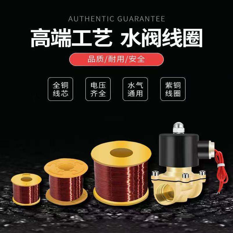 需定制电磁阀水阀高压阀紫铜线圈小中大号2W AC220V AC110V DC24V
