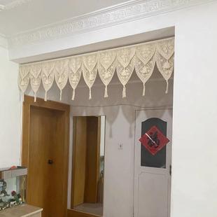 纯棉线钩织门帘布艺遮光穿杆窗帘长帘卧室遮阳成品帘棉麻家用定制