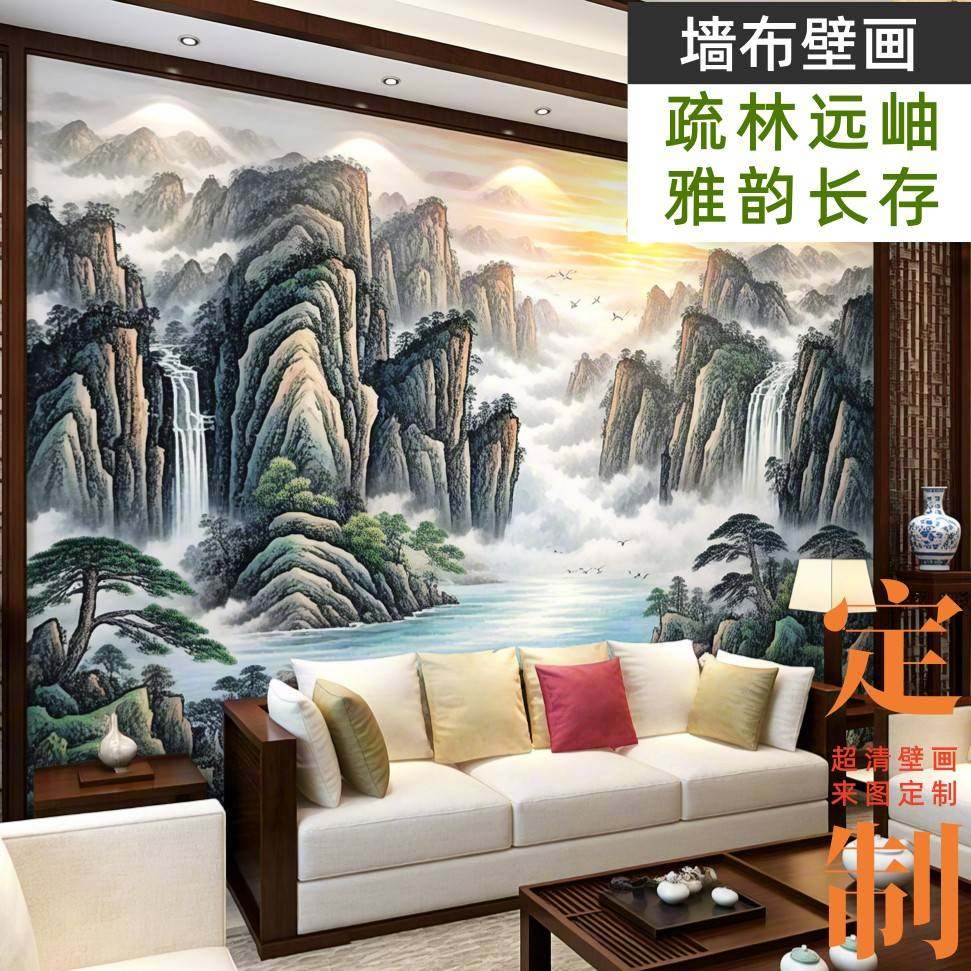 来图定制UV打印壁画2025新款高级感全屋无缝3D浮雕墙