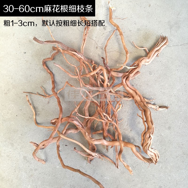 天然麻花根藤条枝条树根根须鱼A草缸雨林爬宠南美缸造景沉木骨架