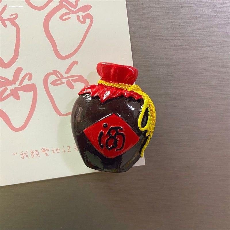 老北京立体3d冰糖葫芦冰箱贴磁铁北京烤鸭食物麻花磁性贴吸铁石