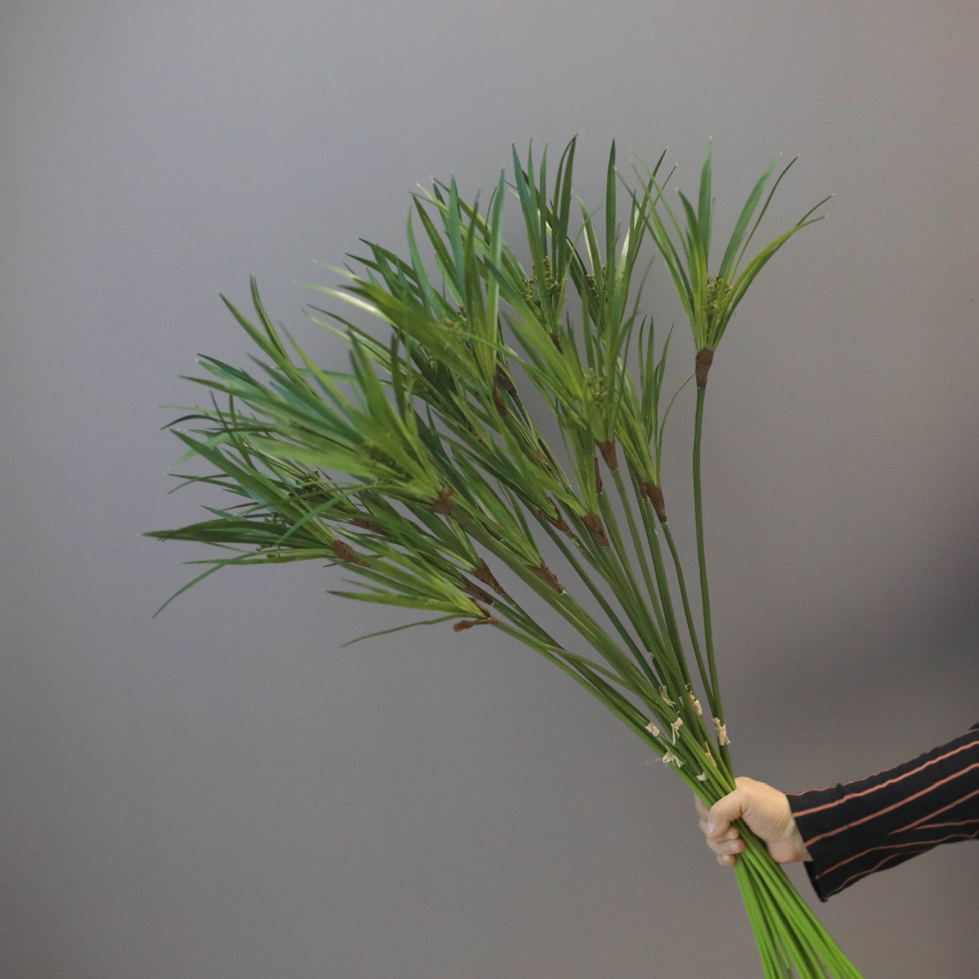 石斛风车草水棕竹柳条伞沙草水蜡烛家居样板间橱窗装饰设计插花