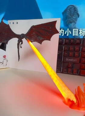 喷火龙3D打印火焰氛围小夜灯