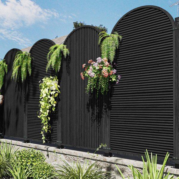 别墅露台防腐木栅栏楼顶加高护栏围栏碳化木隔断阳台篱笆木头围墙