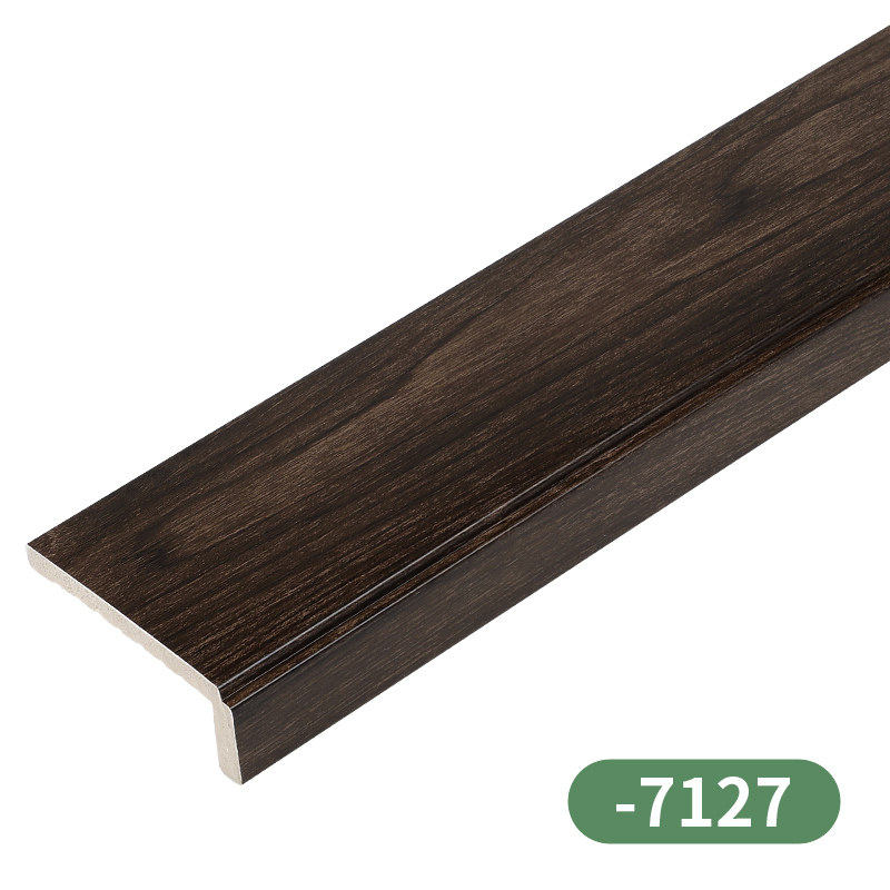 中式客厅吊顶装饰条7字型阳角线二级吊顶边m框l线收边封边条原木