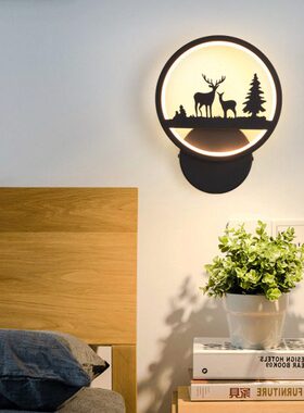 壁灯卧室床头灯2024新款楼梯灯具现代简约组合客厅背景墙壁灯R055