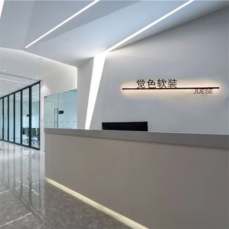 镂空灯箱背景墙定做铁艺logo标识墙门头广Y告招牌创意