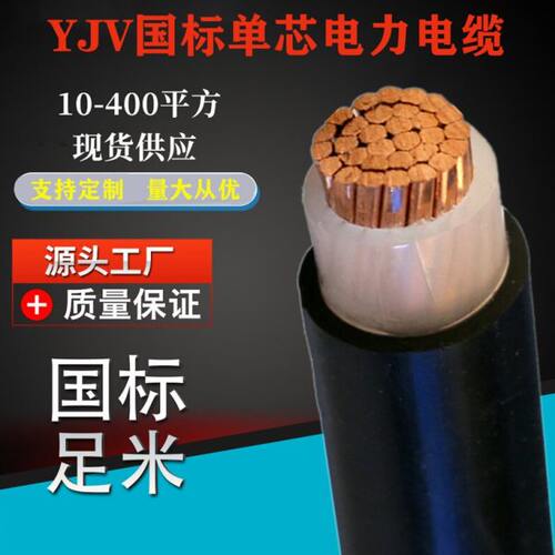 阻燃单芯YJV25 35 50 70 95 120 150 185 240 300平方国标铜电缆