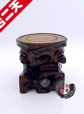 超值实木底座 木制工艺品托架 茶壶底座 紫砂壶木托架 单座
