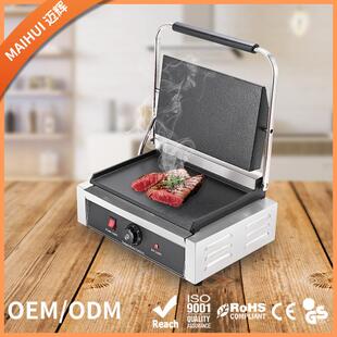 全平压板扒炉烤鸡扒牛扒铁板烧手抓饼炉三明治电热压板扒炉铁板