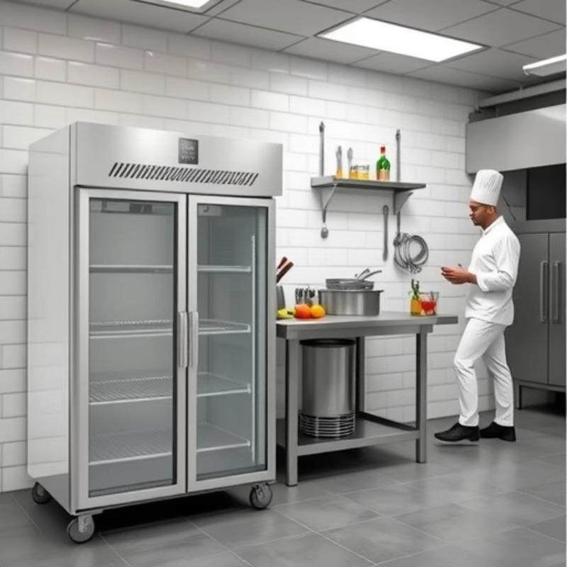 欧款玻璃双大门冷藏高身柜冰柜商用风冷无霜立式冷藏保鲜厨房设备,清洗/食品/商业设备,其他食品加工设备,淘宝优惠券,粉丝福利购,淘宝优惠卷