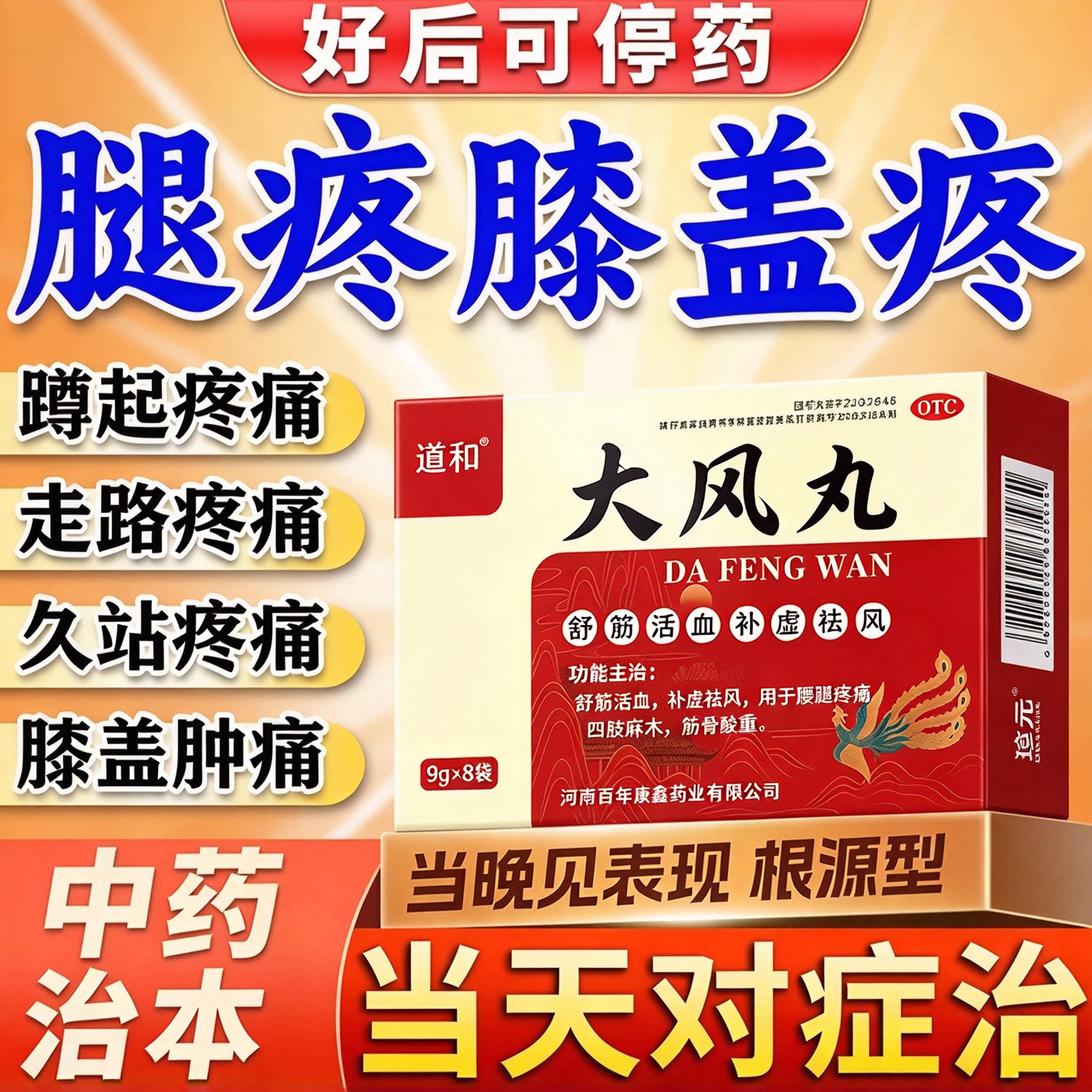 [人福]大风丸9g*8袋/盒