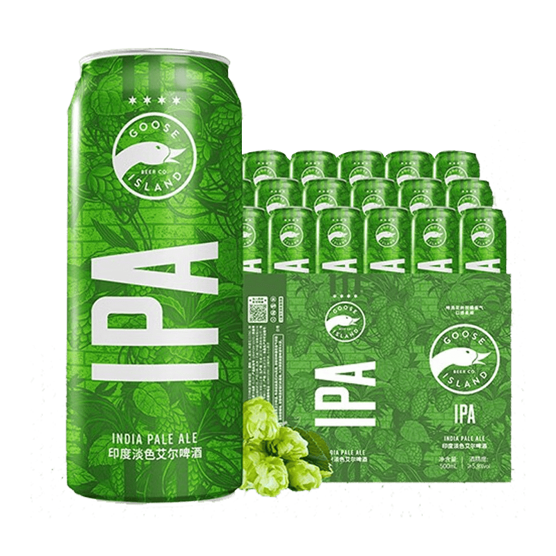 鹅岛啤酒IPA印度淡色艾尔500ml*18听罐小麦精酿15.5&deg;P百威集团