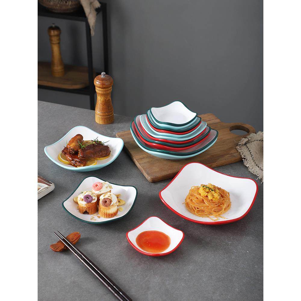 密胺餐具正方形碟子商用前菜小菜碟小吃盘KTV小吃盘饭店凉菜盘子,餐饮具,碟,淘宝优惠券,粉丝福利购,淘宝优惠卷