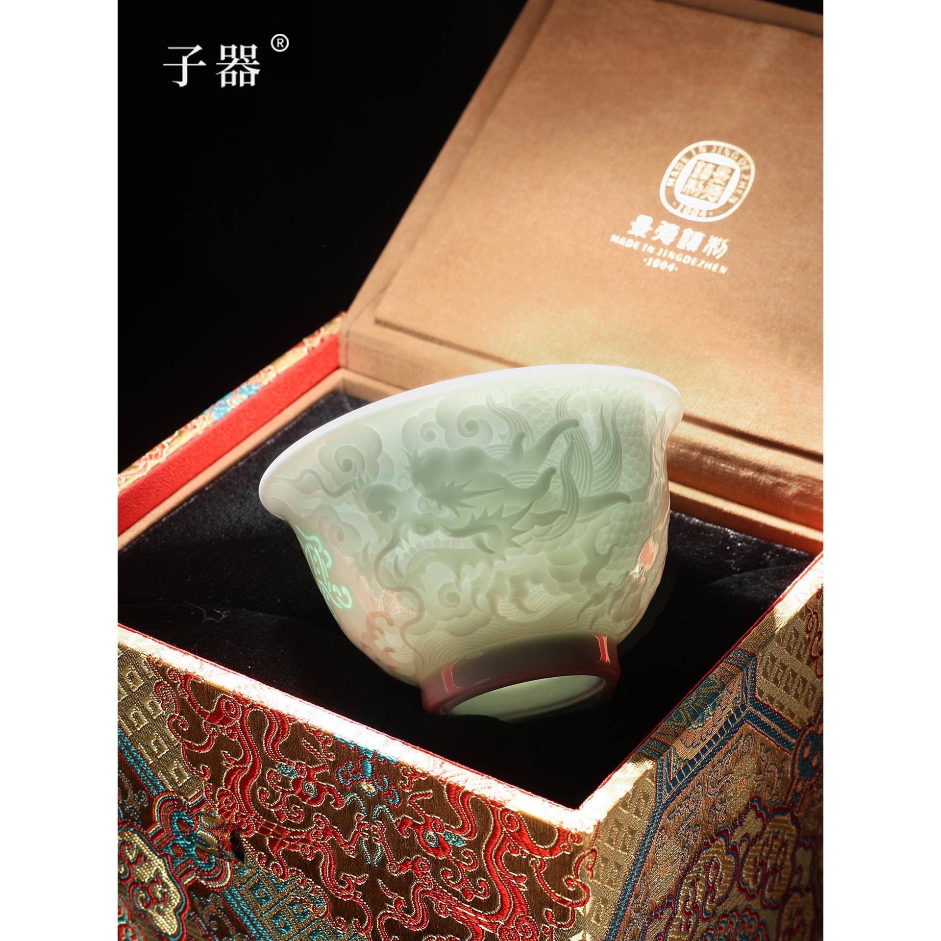 景德镇主人杯单杯自用茶杯陶瓷男士送礼高档个人专用茶盏套装茶具