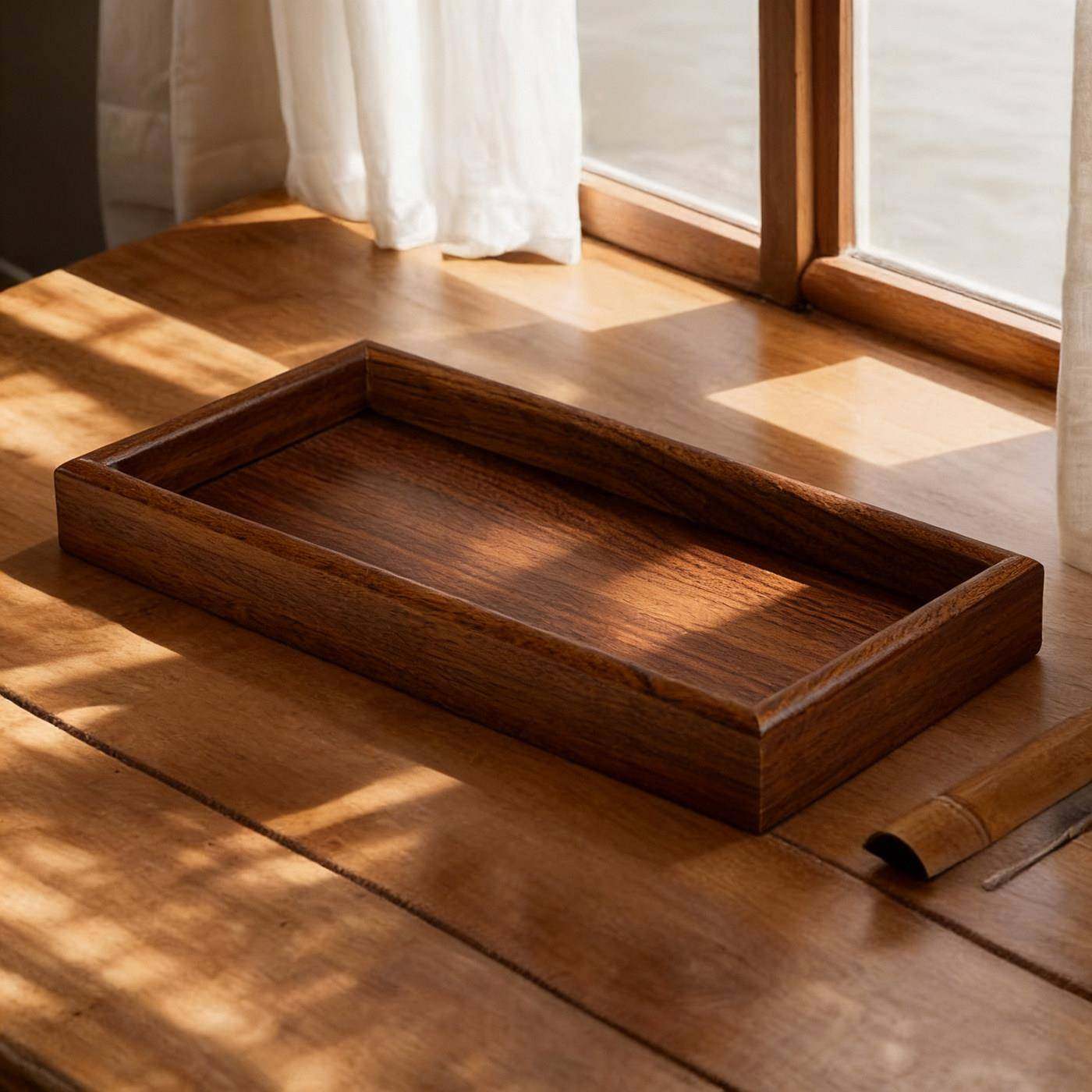 胡桃色黑色木质托盘长方形茶盘复古饭店餐厅茶具收纳水杯家用托盘,餐饮具,餐用托盘,淘宝优惠券,粉丝福利购,淘宝优惠卷