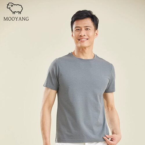 MOOYANG/慕羊索罗纳纯色T恤衫